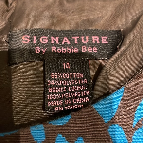 Turquoise and brown sheath dress - Picture 9 of 9